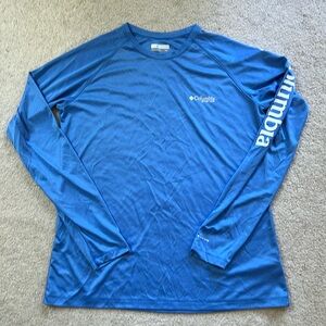 Columbia PFG Omni Shade SPF Long Sleeve Top - Medium Blue - Size Large NEW NWOT
